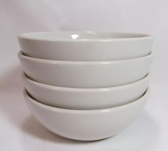 Iroquois Casual China by Russel Wright CASUAL WHITE 4 Coupe Cereal Bowls GC