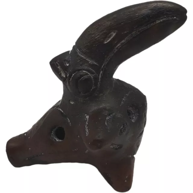 Folk Art Handmade Pottery Toucan Ocarina, 3" Small Tropical Jungle Bird Figurine