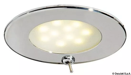 Plafonnier Adria LED Inoxydable Avec Commutateur Marque Osculati 13.447.02