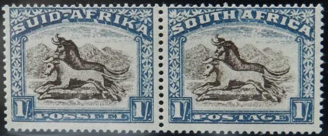 South Africa 1939 1/- Pair SG 62 Mint hinged cat £55