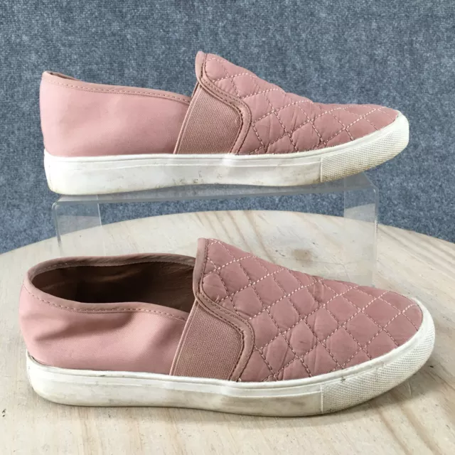 Steve Madden Shoes Womens 8 Ennore Slip On Sneakers Pink Fabric Quilted Casual