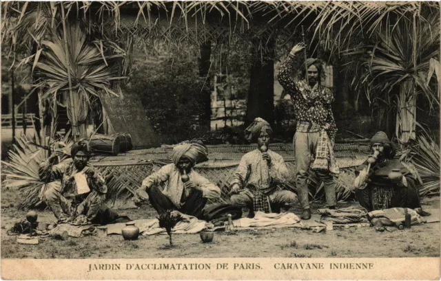 CPA PARIS Human Zoo Jardin d'Acclimatation Caravane Indienne (1242804)