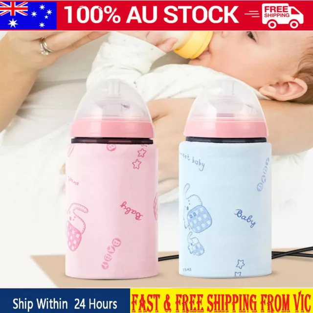 Portable USB Baby Milk Bottle Warmer Cartoon For Travel Heater Feeding Bag Pouch