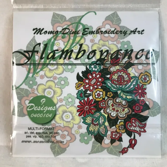 Flamboyance Momo-Dini 9 diseños de acolchado bordado software flores florales