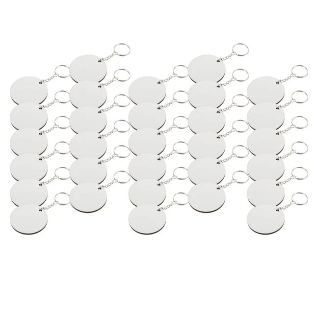 12 Porte-Clés Rectangles Vierges En Métal Pour Sublimation - 27 Mm, Alliage De Zinc, Transfert Thermique DIY