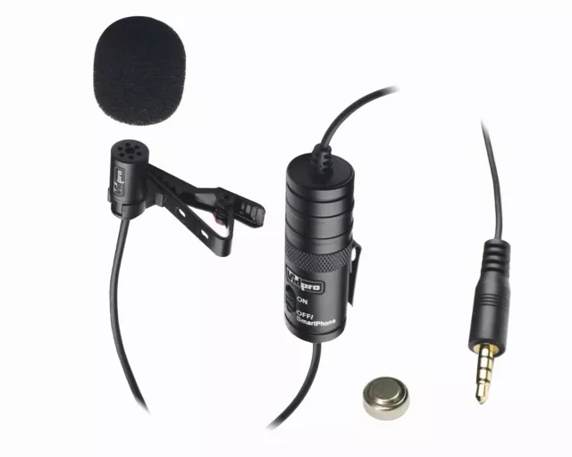 Vidpro Pro Lavalier Condenser Microphone for Cameras/Video 20' Audio Cable