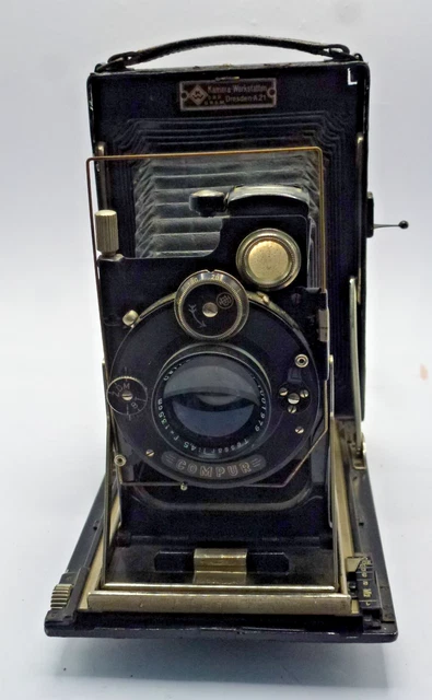 KAMERA WERKSTATTEN DRESDEN A-21 6x9 Plate Camera Patent Etui. With