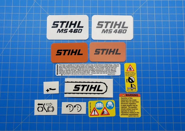 thumbnail interactive-video image 1 of OEM Stihl MS460 Chainsaw Name Plate – 1128-967-1513, Genuine Part 1 of 5