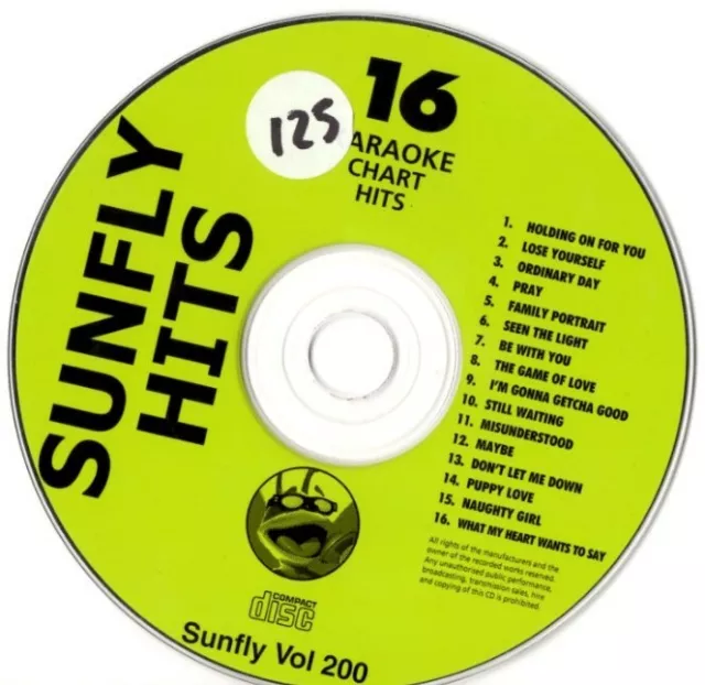 Sunfly Karaoke Hits Volume 200 16 Massive Hits CDG SF200