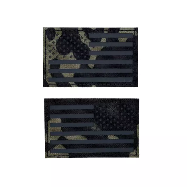 Set 2x USA Army Patch Klett Navy USAF Camo Reverse Flagge Aufnäher Tactical