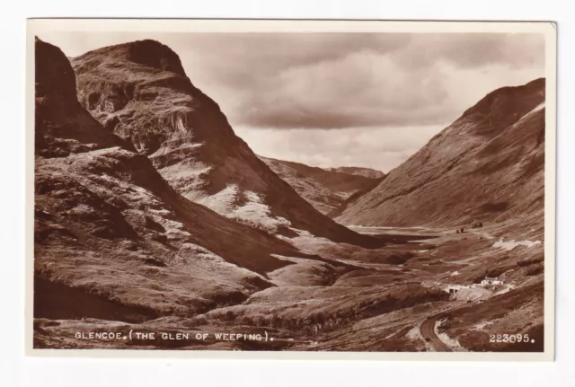 Real Photo Postcard Glencoe, ( The Glen Of Weeping )