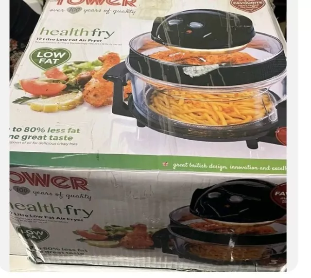 Tower presto 1300w halogen on sale low fat air fryer white