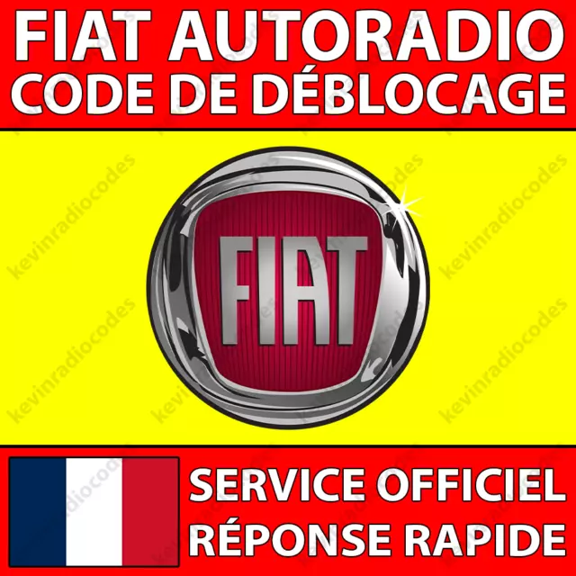 ✅Fiat Radio Code De Déblocage Pour Tous Modèles Vp1 Vp2 Vp3 Vp4 Cd Mp3 Ece Dab✅