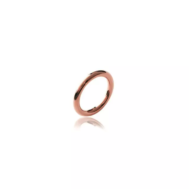Bague "anneau rond " plaqué or rose 750(18 carats)(garanti sans nickel)