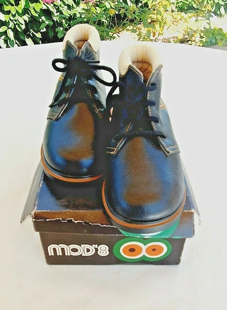 Bottillons en cuir vintage Mod'8 noir neuves modèle Pirate taille 28 (pa)
