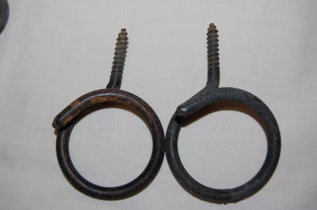 Antique Screw Type Pigtail Plant or Birdcage Hooks 5