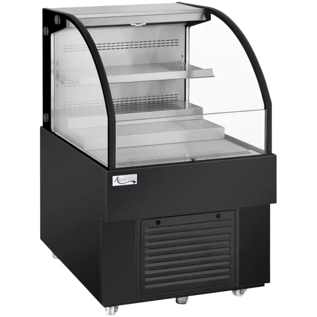 28" Black Horizontal Air Curtain Merchandiser - 115V