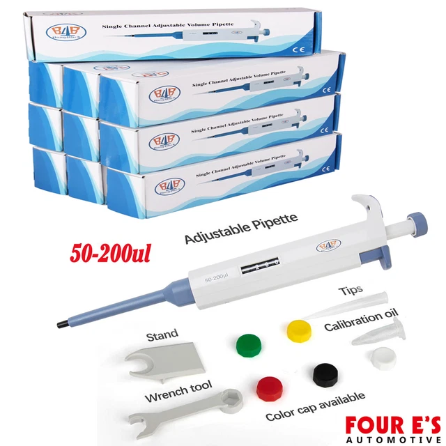 50-200ul Pipettor Micro Transfer Single Channel Adjustable Pipette Liquid Lab US