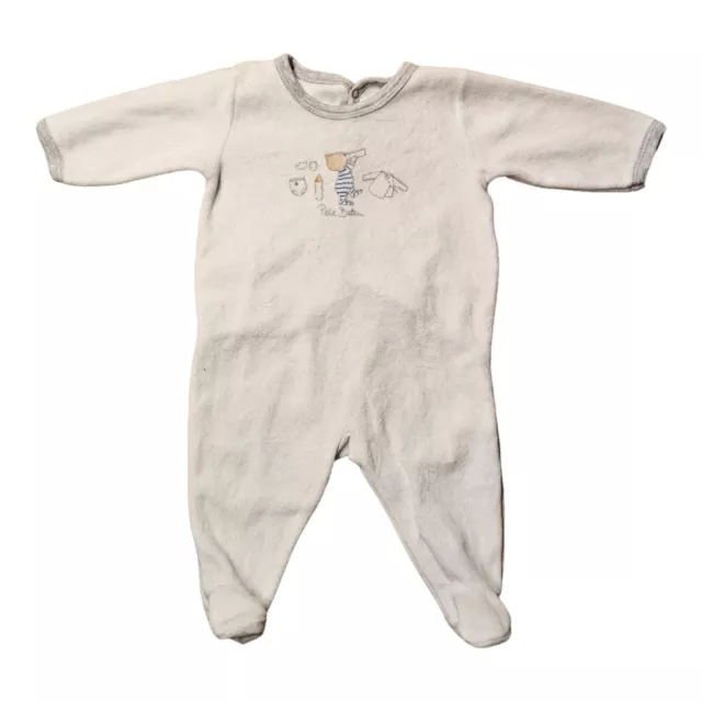 Original Petit Bateau Nicki Kuschel Strampler Einteiler Schlafanzug 3M 56 62