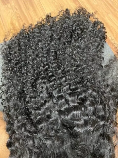 Hailey thick deep wave long 24" bob Brazilian 100% human hair water wave Wig