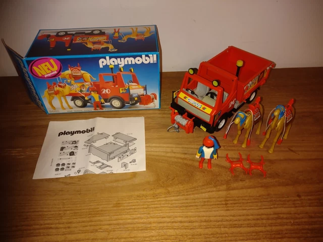 Lot Playmobil Vintage 3452 – Chapiteau De Cirque Avec Camion Et Animaux (1986)