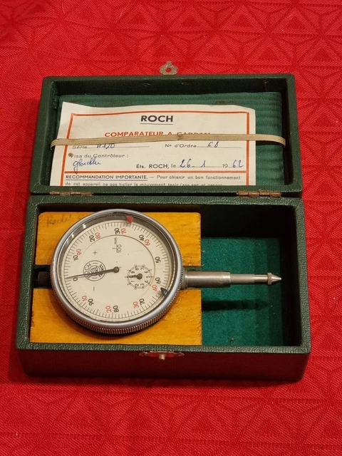 Ancien Comparateur à Cadran LIP Type 939 – Vintage Mécanique – Mesure Métrique