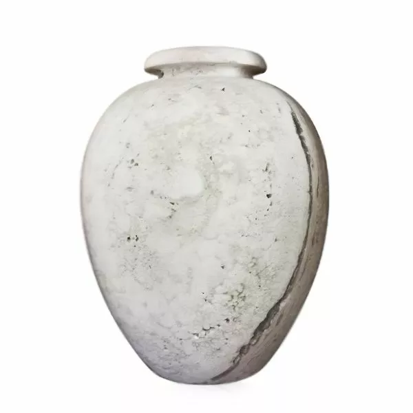 Jarrón Florero Centro de Mesa En Travertino Idea Regalo Marble H. 30cm