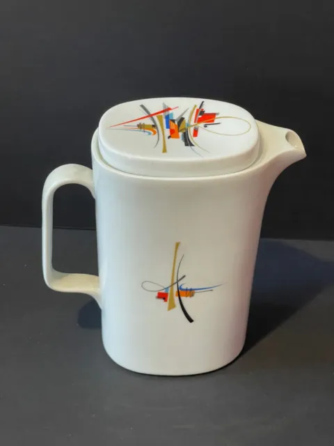 Rare grande cafetière théière Script Georges Boyer signée porcelaine Limoges