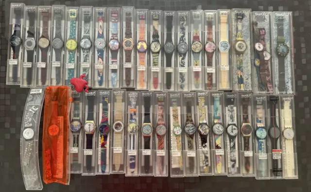 Lotto di 39 Swatch anni 90 conservazione mista tutti in buone condizioni