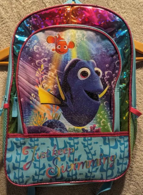 Disney / Pixar Finding Dory ~ Nemo 16" Backpack Travel Tote Bag