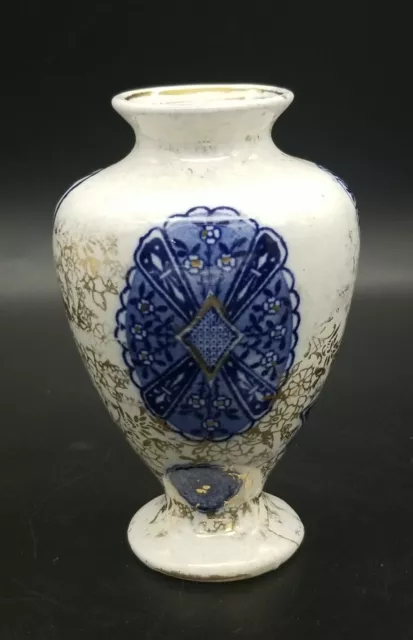 James Kent Ltd Fenton Osaka blau & weiß orientalische gemusterte Vase