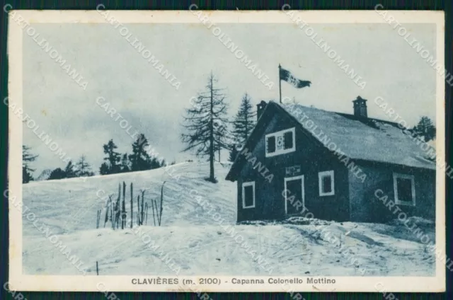 Turin keyboard snow ski hut postcard VK0475
