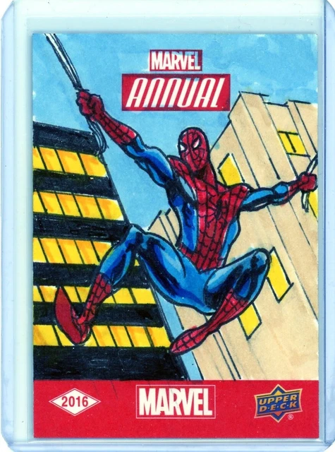 2016 UD Upper Deck Marvel Annual Sketch 1/1 James Hooks Spider-Man JS