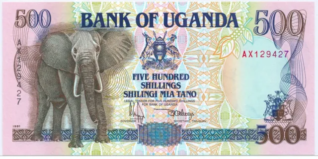 Uganda 500 Shillings 1991, P.33a_UNC