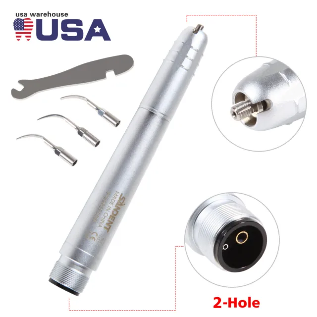 Dental Ultrasonic Air Perio Scaler Handpiece 4 Hole 3 Scaling Tips for Dentist