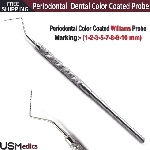 Dental Periodontal Color Coded Marking Probes CP 11 12 15 18 Michigan O Williams - Foto 4