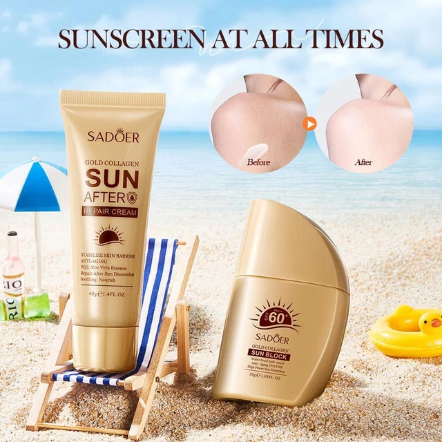 Loción corporal crema solar para blanqueamiento facial FPS 60 7W3Q gel G0G9