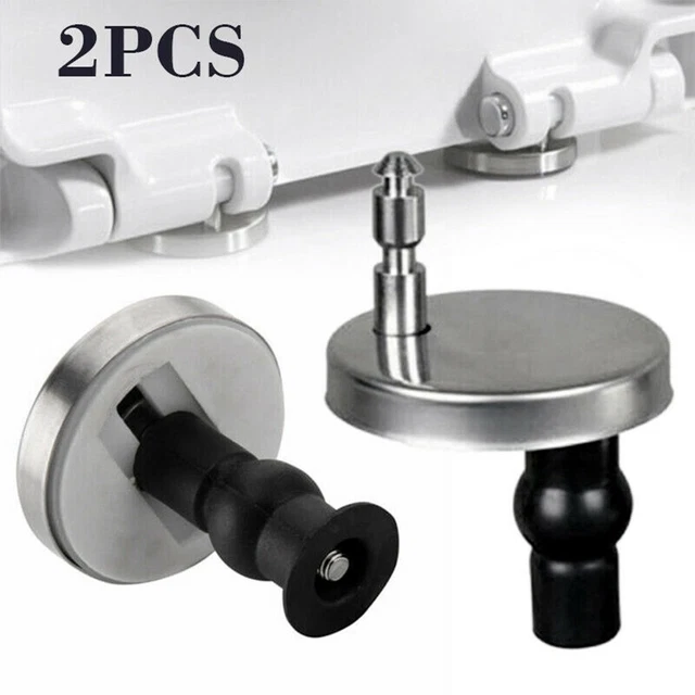 Práctica bisagra asiento inodoro accesorios 2 PIEZAS piezas acero inoxidable heavy duty