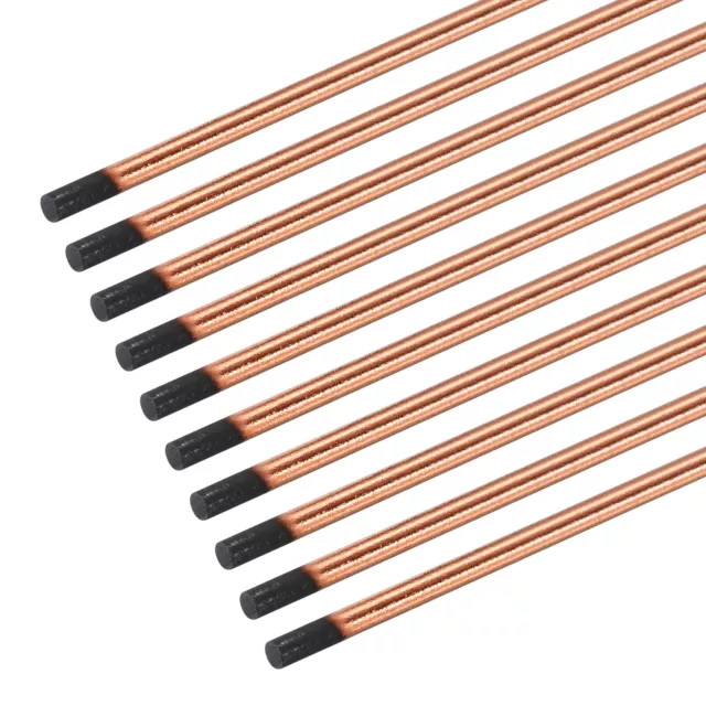 10pcs 8mmx355mm Carbon Arc Air Gouging Rods Copper Graphite Electrode Rods