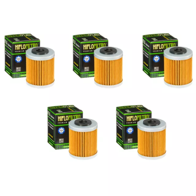 Hiflofiltro HF651 Oil Filter 5 Pack KTM 690 Duke R Husqvarna Enduro 701