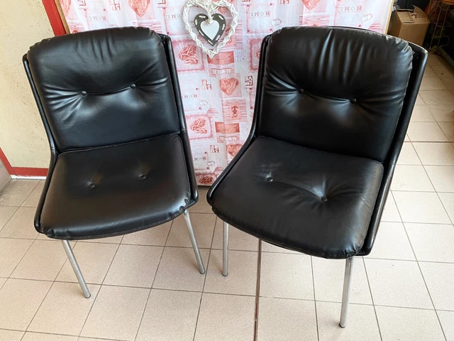 Poltrone in pelle da ufficio/studio vintage anni '70 perfette!