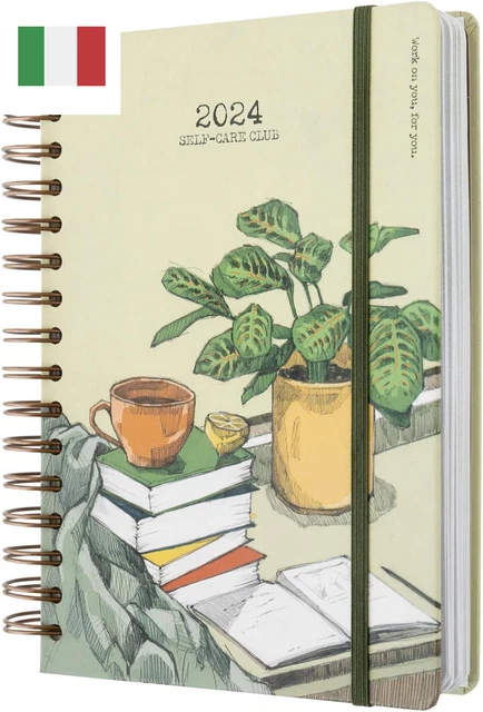 : Daily Planner 2024 Self Care Club, Agenda Giornaliera 2024 12 Mesi, Gennaio-Di