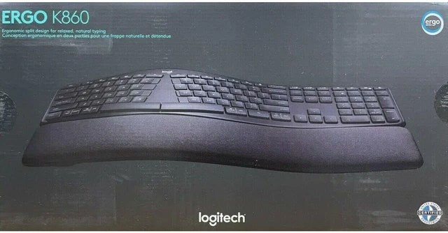 Logitech - ERGO K860 - Ergonomic Full-size Wireless Scissor Keyboard Barely Used