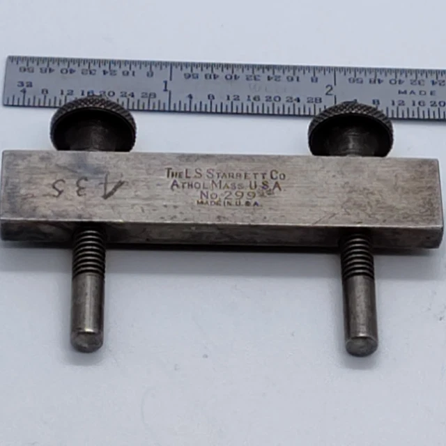 Starrett No 299 Steel Rule Scale Clamp Holder USA