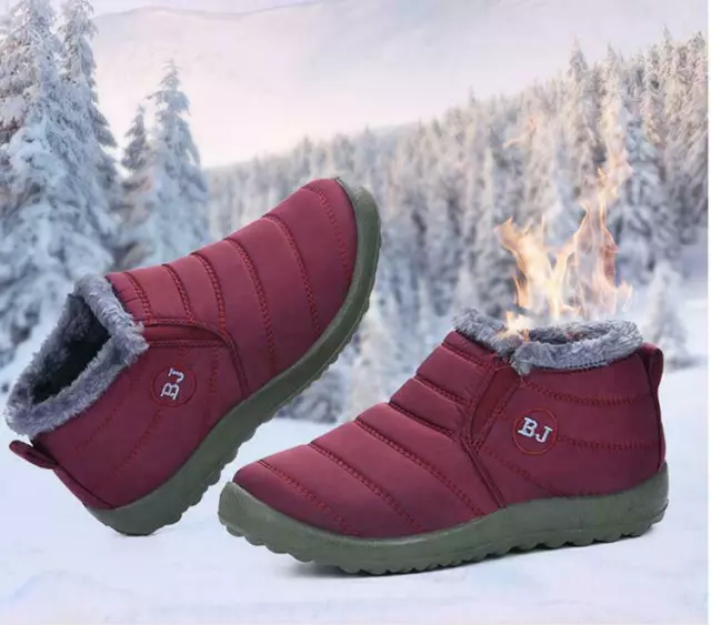 UNISEX SCARPE DONNA stivaletti da neve caldi stivali invernali