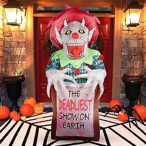 YOUBET 7FT Halloween Inflatable-Inflatable Yard Decorations Outdoor Clown