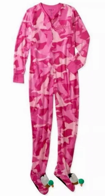 NEW DUCK DYNASTY Footed Pajamas PINK CAMO Costume UNION SUIT M L or XL LAST ONES 49.99 PicClick