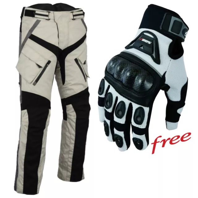 Herren Motorrad Textil Hose mit Protektoren Biker Motorrad Hose Adventure Hose