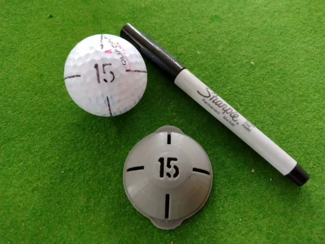 Marcatore linea stencil palla da golf - Personalizza con il tuo testo - Ultra sottile