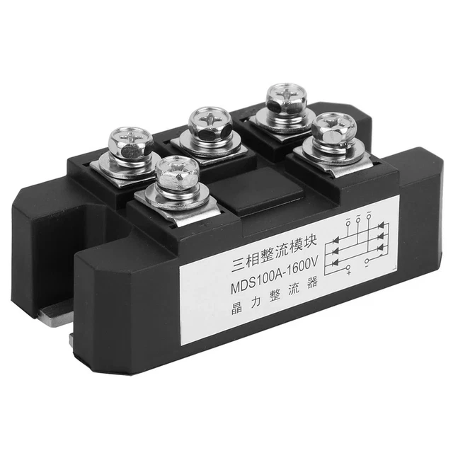 .MDS-100A 1600V 5 Terminals 3 Phase Full Diode Module Bridge Rectifier ...